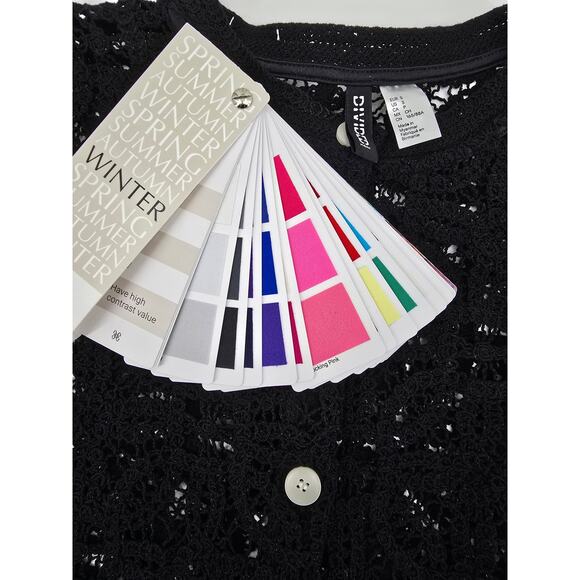 H&M Divided Black Crochet Cardigan – Size S - Picture 4 of 6